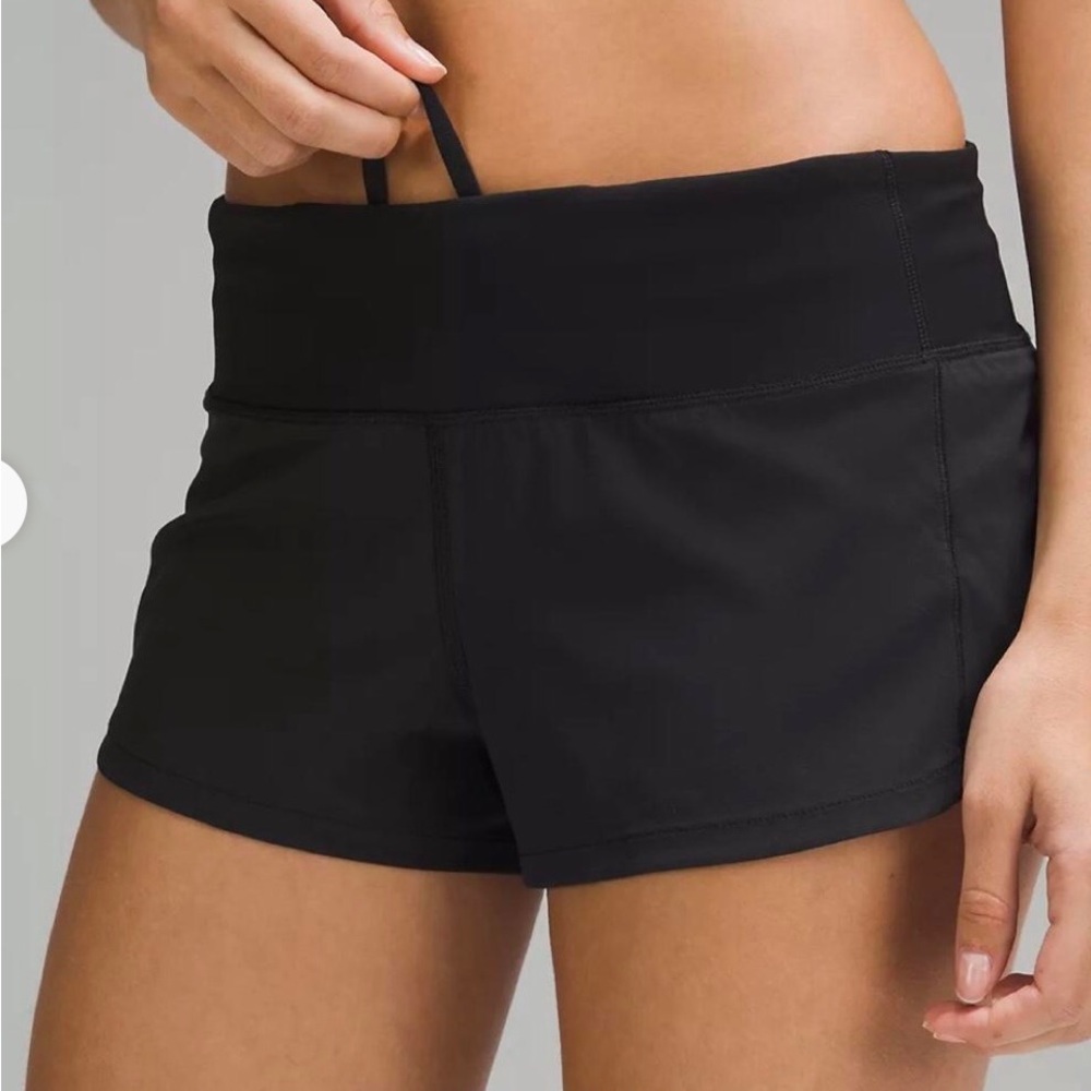 Lululemon Speed black Athletic Shorts - Low Profile Performance Size 18